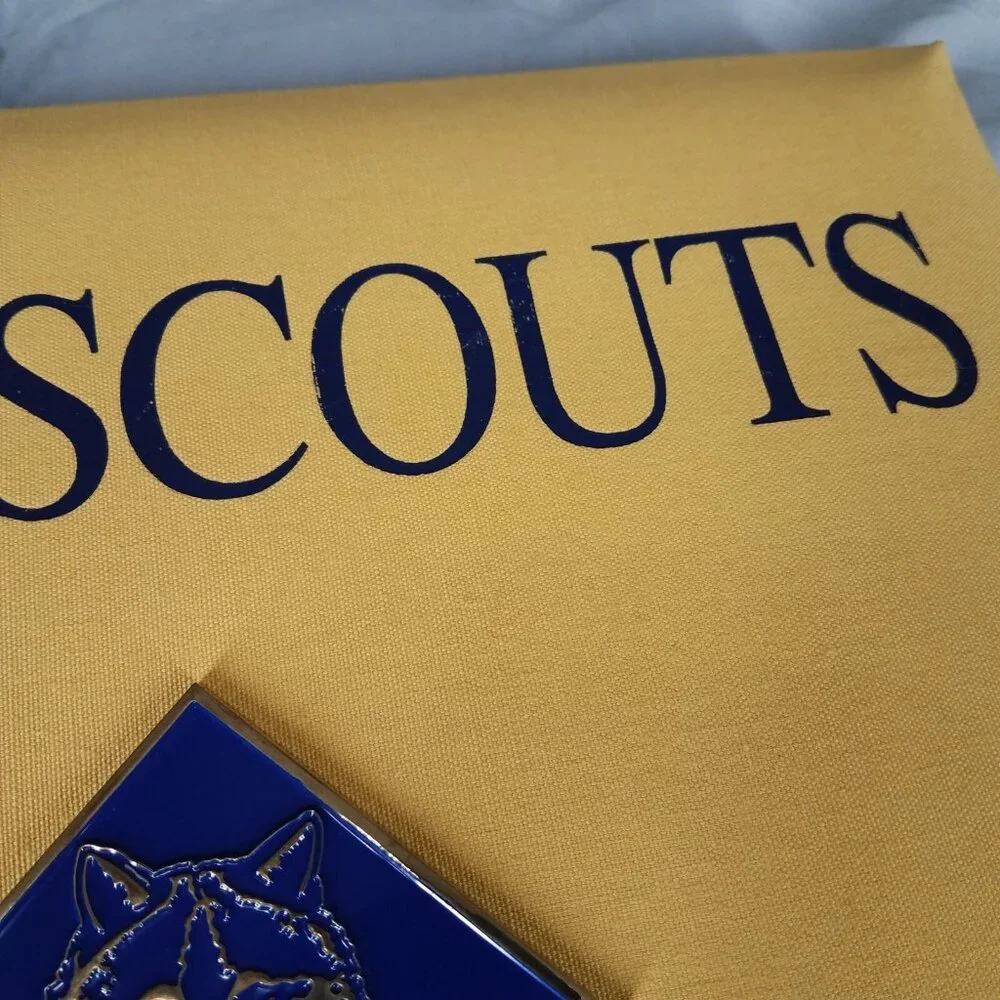 Boy Scouts Of America Cub Scouts Scrapbook Photo Album Yellow Blue Canvas